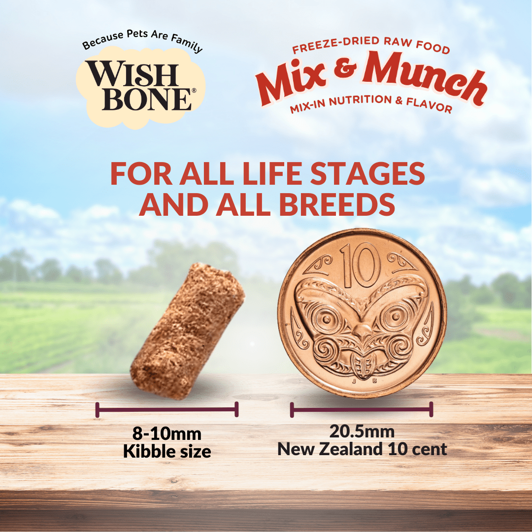 Wishbone Beef & Venison Freeze - Dried Raw Topper for Dogs 350g - Wishbone Pet Foods NZ
