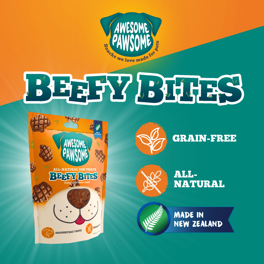 Awesome Pawsome Beefy Bites 85g - Wishbone Pet Foods NZ