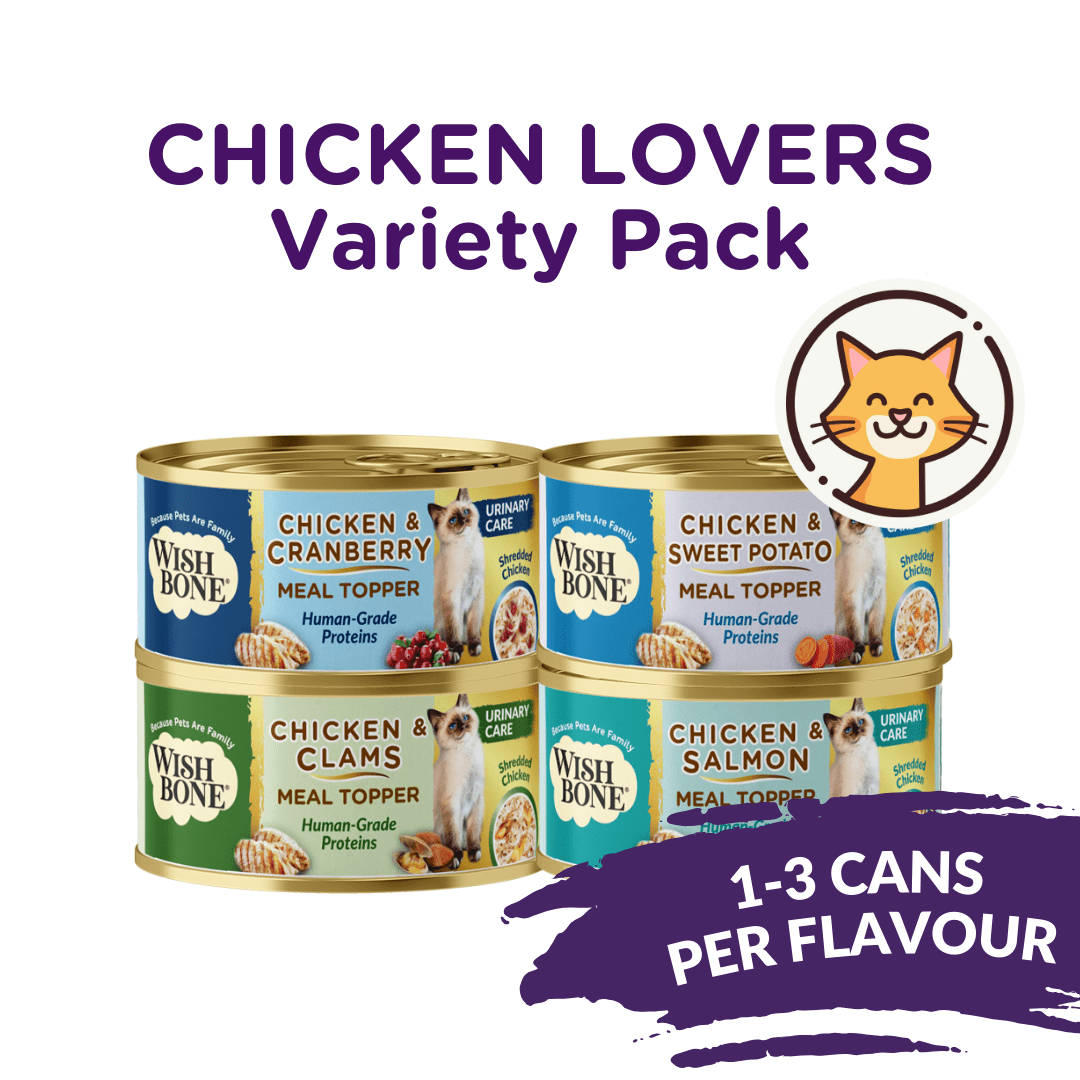 Wishbone Chicken Lovers 4 Pack Cat Urinary Care Toppers