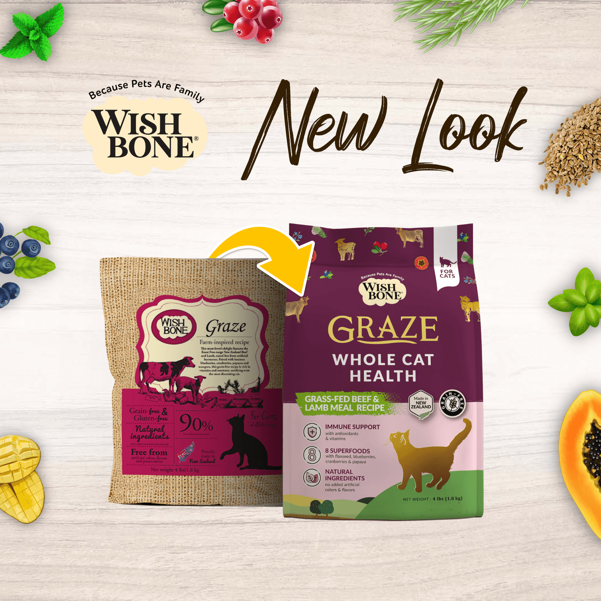 [Cat Trial Pack] Wishbone Graze New Zealand Beef and Lamb Dry Cat Food - Wishbone Pet Foods NZ