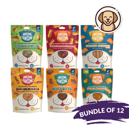 Awesome Pawsome 12 Pack All Natural Dog Treats