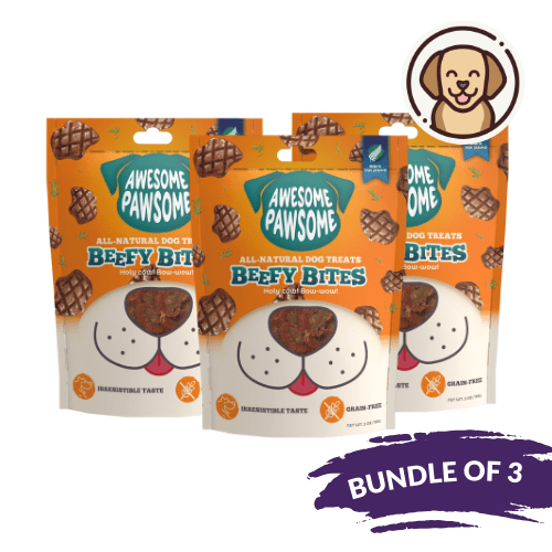 [Dog Treat Bundle of 3] Awesome Pawsome Beefy Bites 85g - Wishbone Pet Foods NZ