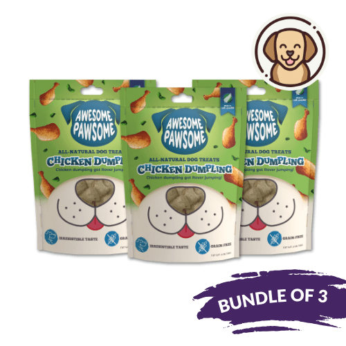 [Dog Treat Bundle of 3] Awesome Pawsome Chicken Dumpling 85g - Wishbone Pet Foods NZ