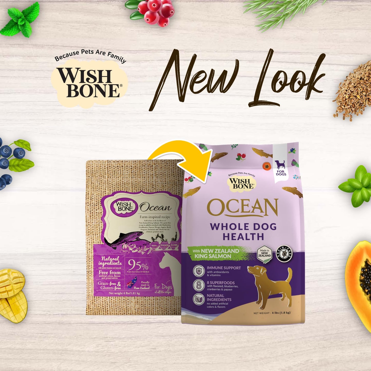 [Dog Trial Pack] Wishbone Ocean New Zealand King Salmon Dry Dog Food - Wishbone Pet Foods NZ