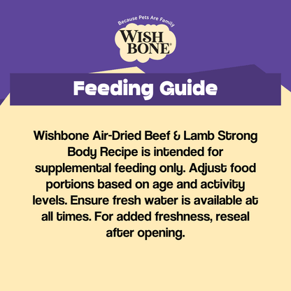 Wishbone Air-Dried Beef & Lamb Dog Food 454g - Wishbone Pet Foods NZ