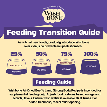 Wishbone Air-Dried Beef & Lamb Dog Food 454g - Wishbone Pet Foods NZ