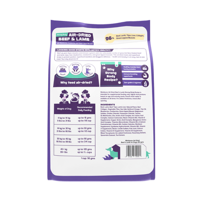 Wishbone Air-Dried Beef & Lamb Dog Food 454g - Wishbone Pet Foods NZ
