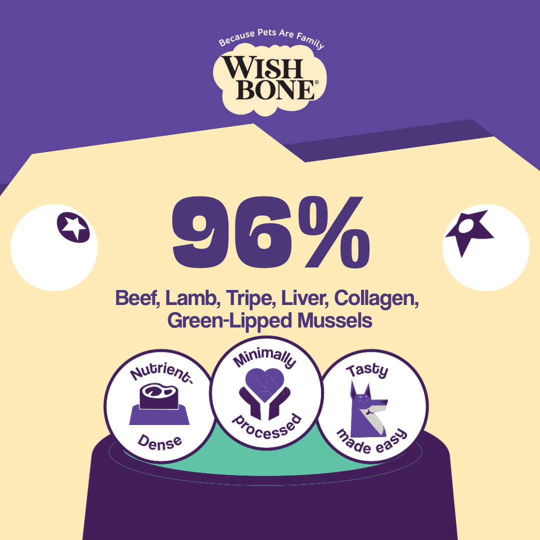 Wishbone Air-Dried Beef & Lamb Dog Food 454g - Wishbone Pet Foods NZ