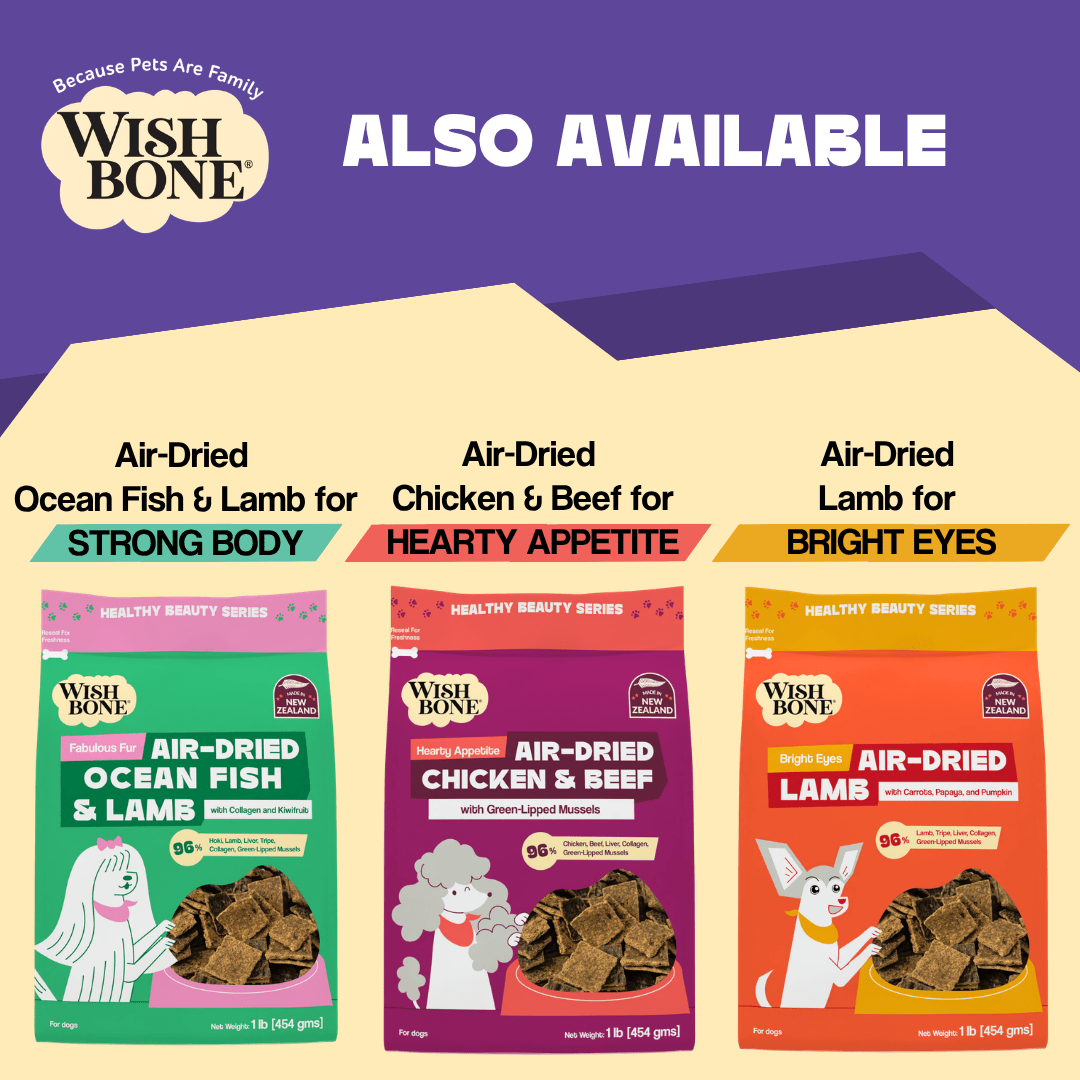 Wishbone Air-Dried Beef & Lamb Dog Food 454g - Wishbone Pet Foods NZ