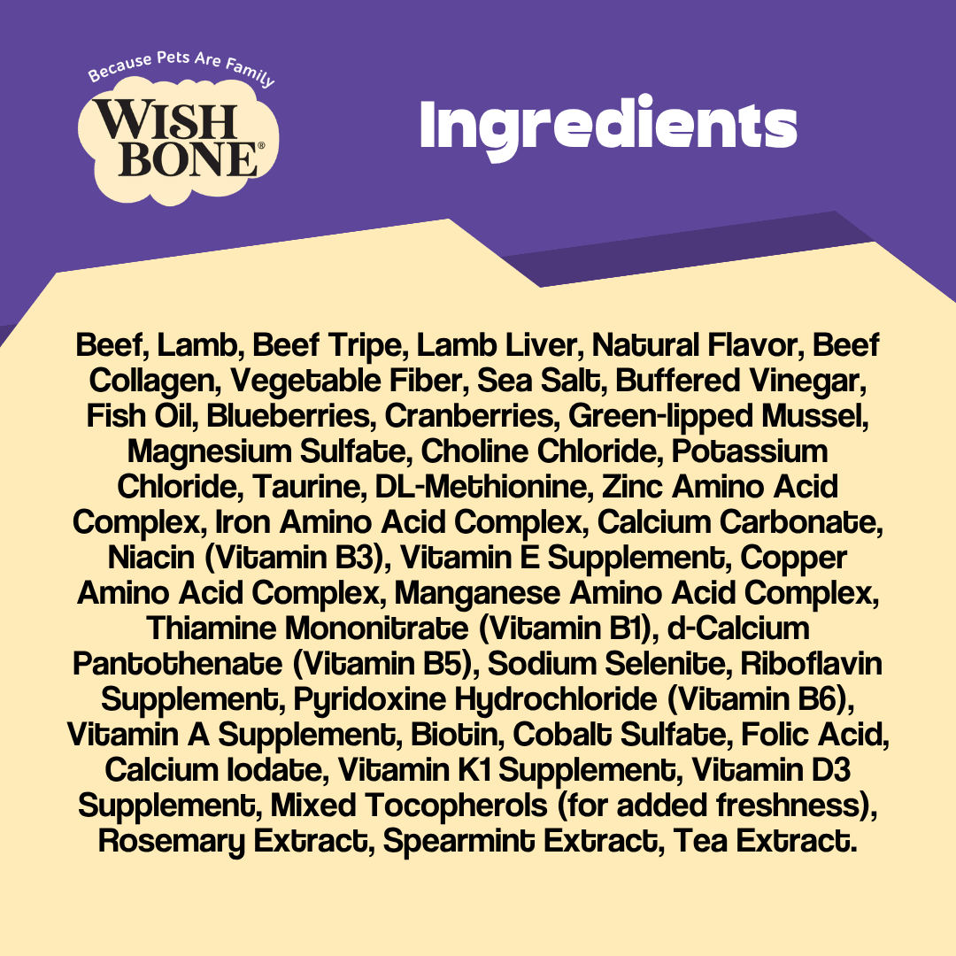 Wishbone Air-Dried Beef & Lamb Dog Food 454g - Wishbone Pet Foods NZ