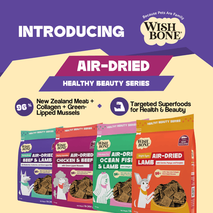 Wishbone Air-Dried Beef & Lamb Dog Food 454g - Wishbone Pet Foods NZ
