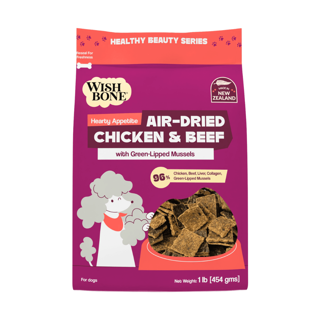 Wishbone Air-Dried Chicken & Beef Dog Food 454g - Wishbone Pet Foods NZ