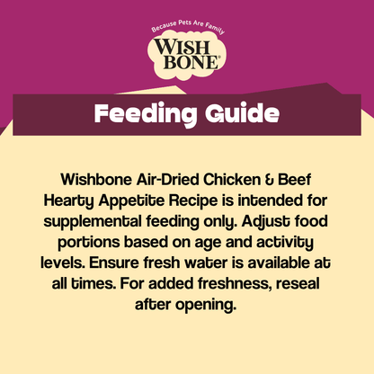 Wishbone Air-Dried Chicken & Beef Dog Food 454g - Wishbone Pet Foods NZ