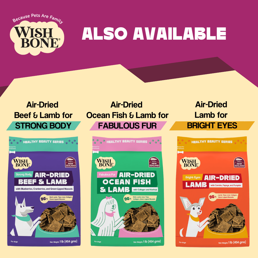 Wishbone Air-Dried Chicken & Beef Dog Food 454g - Wishbone Pet Foods NZ