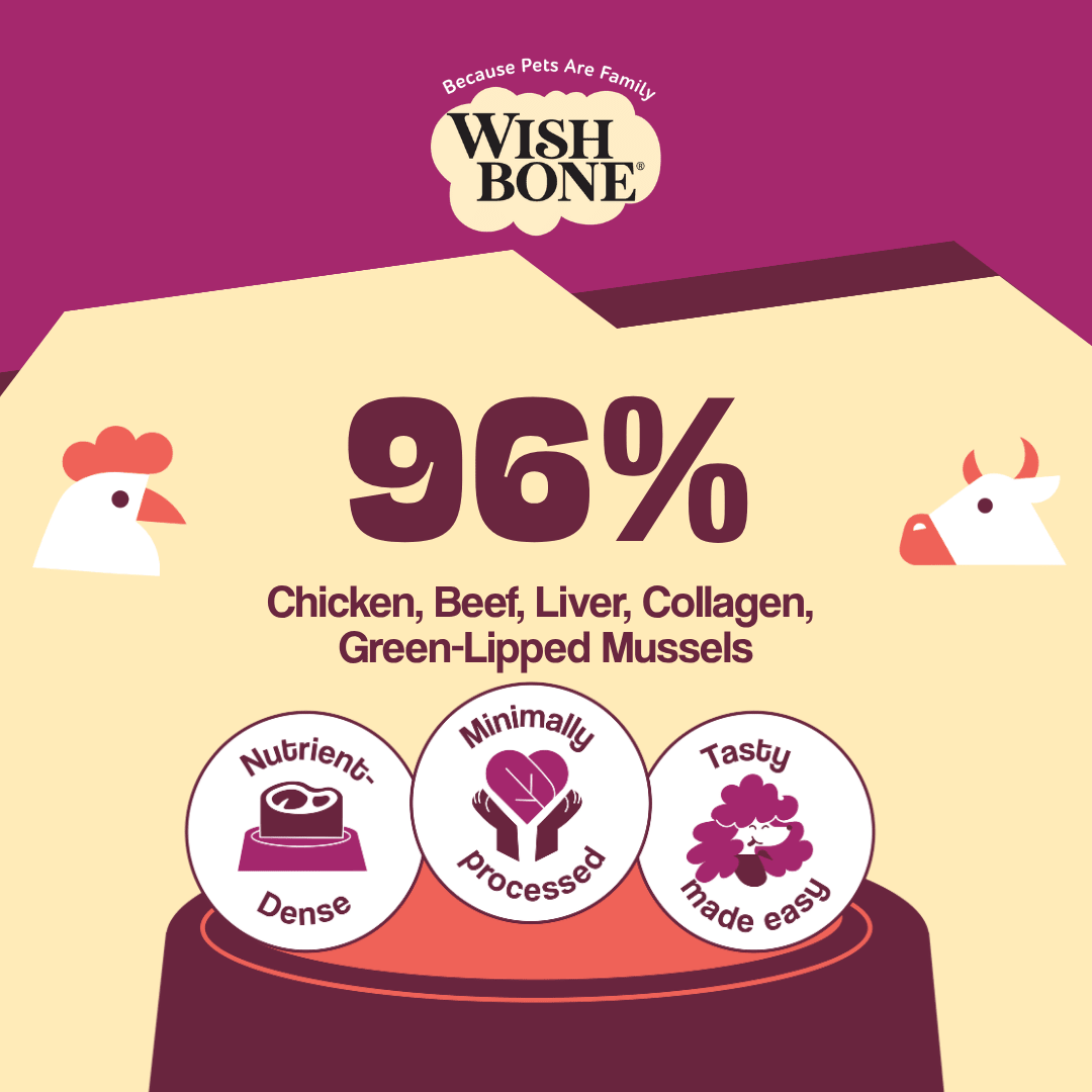 Wishbone Air-Dried Chicken & Beef Dog Food 454g - Wishbone Pet Foods NZ