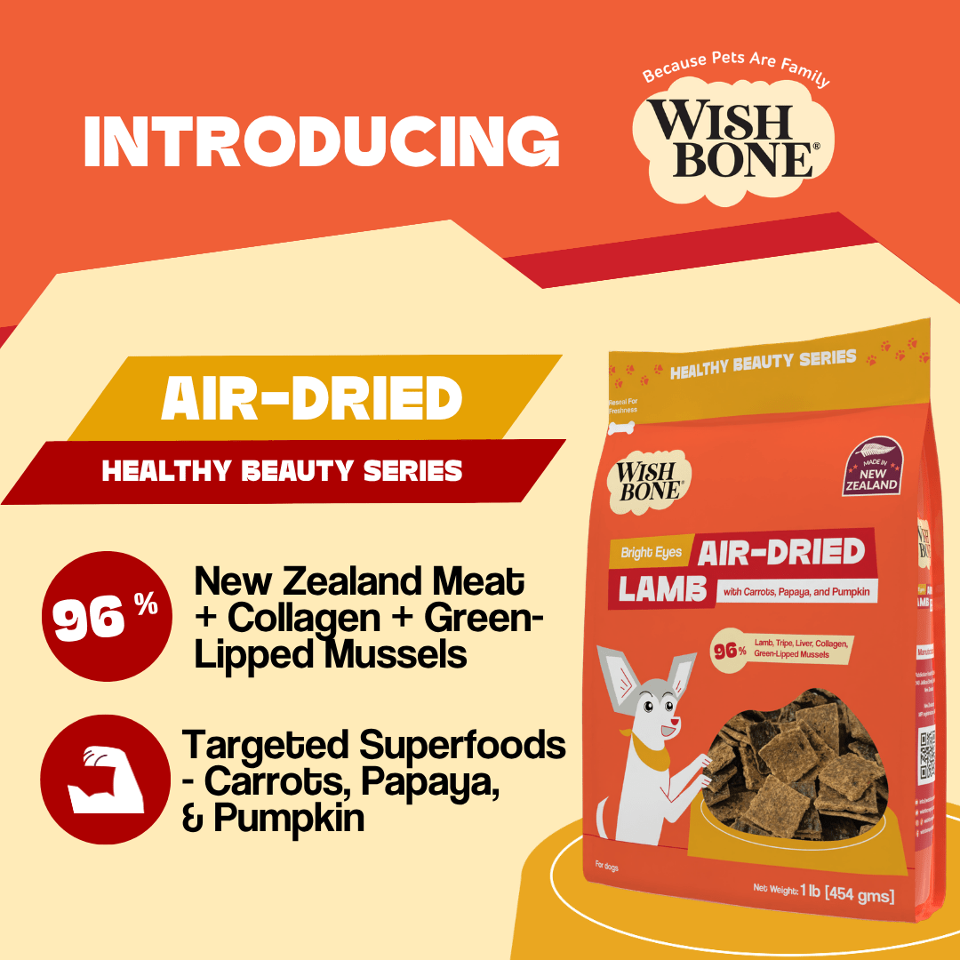 Wishbone Air-Dried Lamb Dog Food 454g - Wishbone Pet Foods NZ