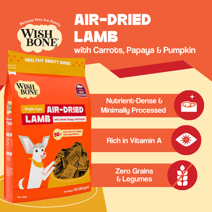 Wishbone Air-Dried Lamb Dog Food 454g - Wishbone Pet Foods NZ