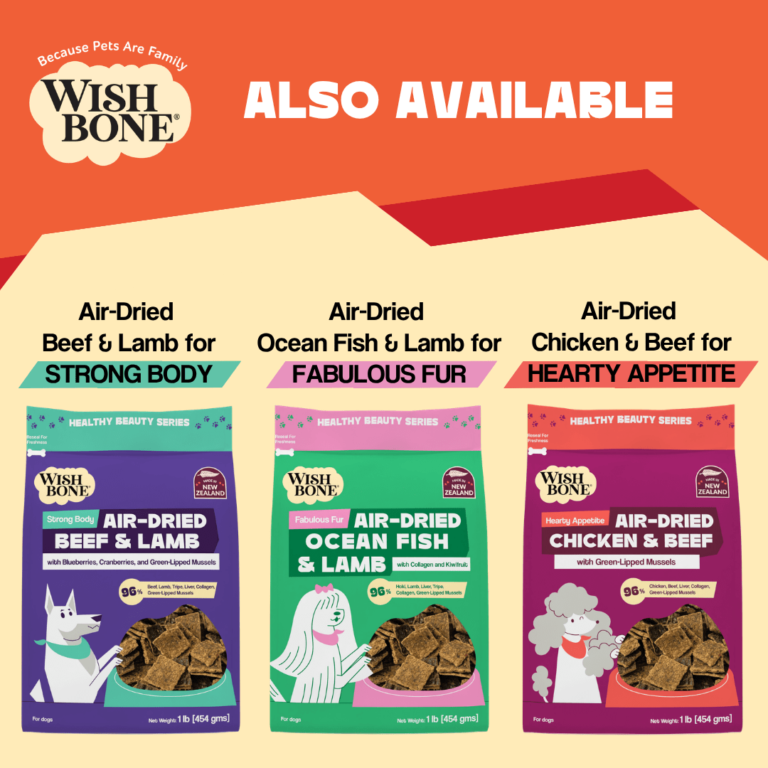 Wishbone Air-Dried Lamb Dog Food 454g - Wishbone Pet Foods NZ
