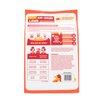 Wishbone Air-Dried Lamb Dog Food 454g - Wishbone Pet Foods NZ