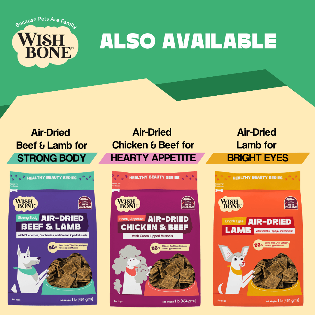 Wishbone Air-Dried Ocean Fish & Lamb Dog Food 454g - Wishbone Pet Foods NZ