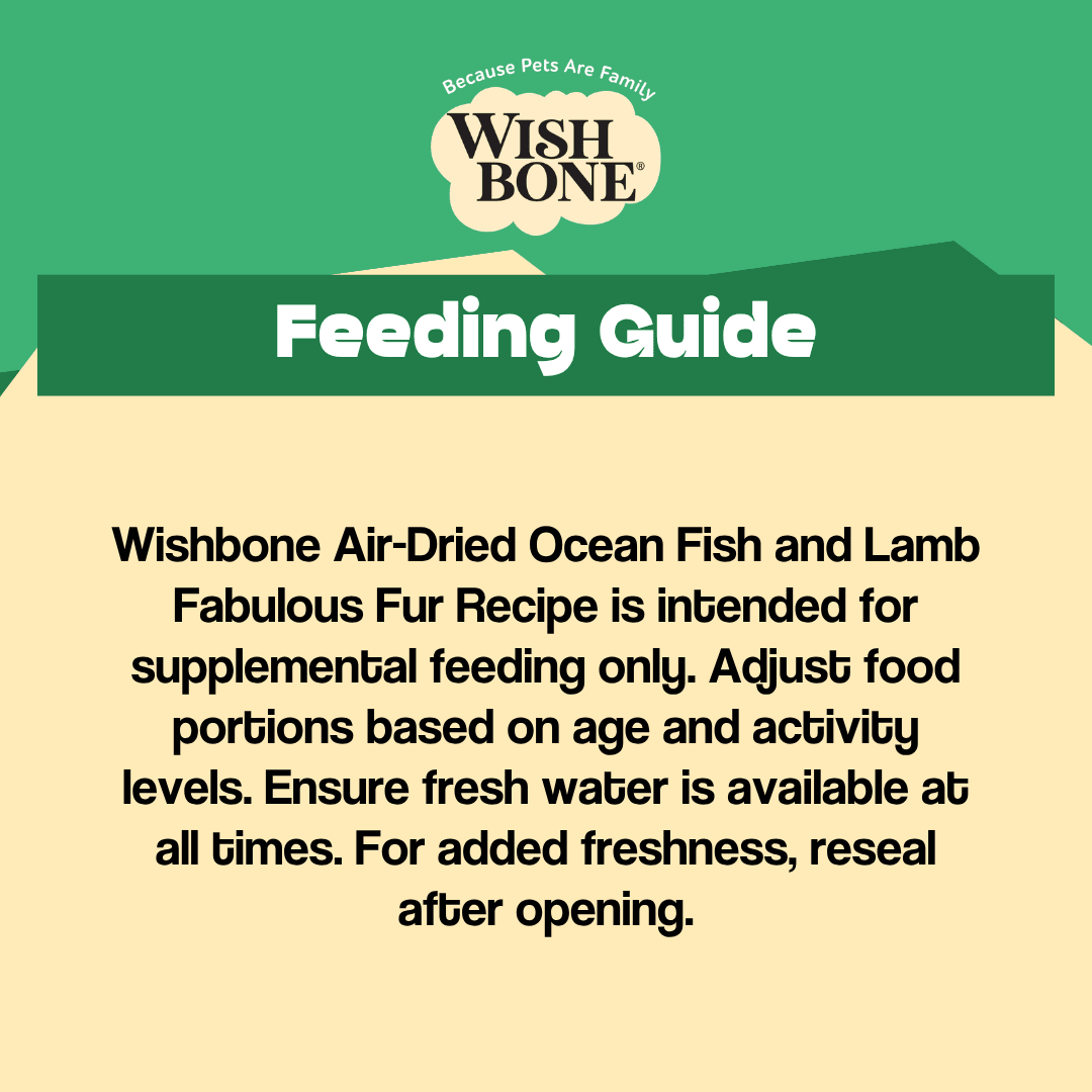 Wishbone Air-Dried Ocean Fish & Lamb Dog Food 454g - Wishbone Pet Foods NZ