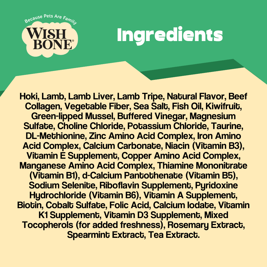 Wishbone Air-Dried Ocean Fish & Lamb Dog Food 454g - Wishbone Pet Foods NZ