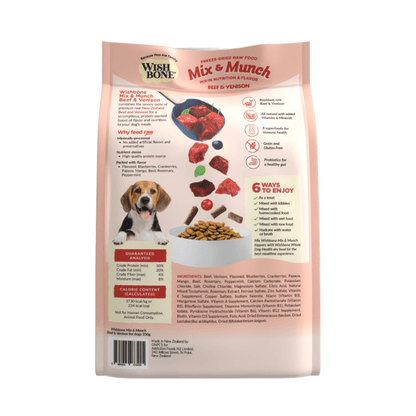 Wishbone Beef & Venison Freeze - Dried Raw Topper for Dogs 350g - Wishbone Pet Foods NZ