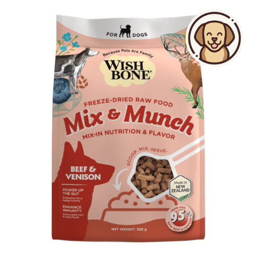 Wishbone Beef & Venison Freeze - Dried Raw Topper for Dogs 350g - Wishbone Pet Foods NZ