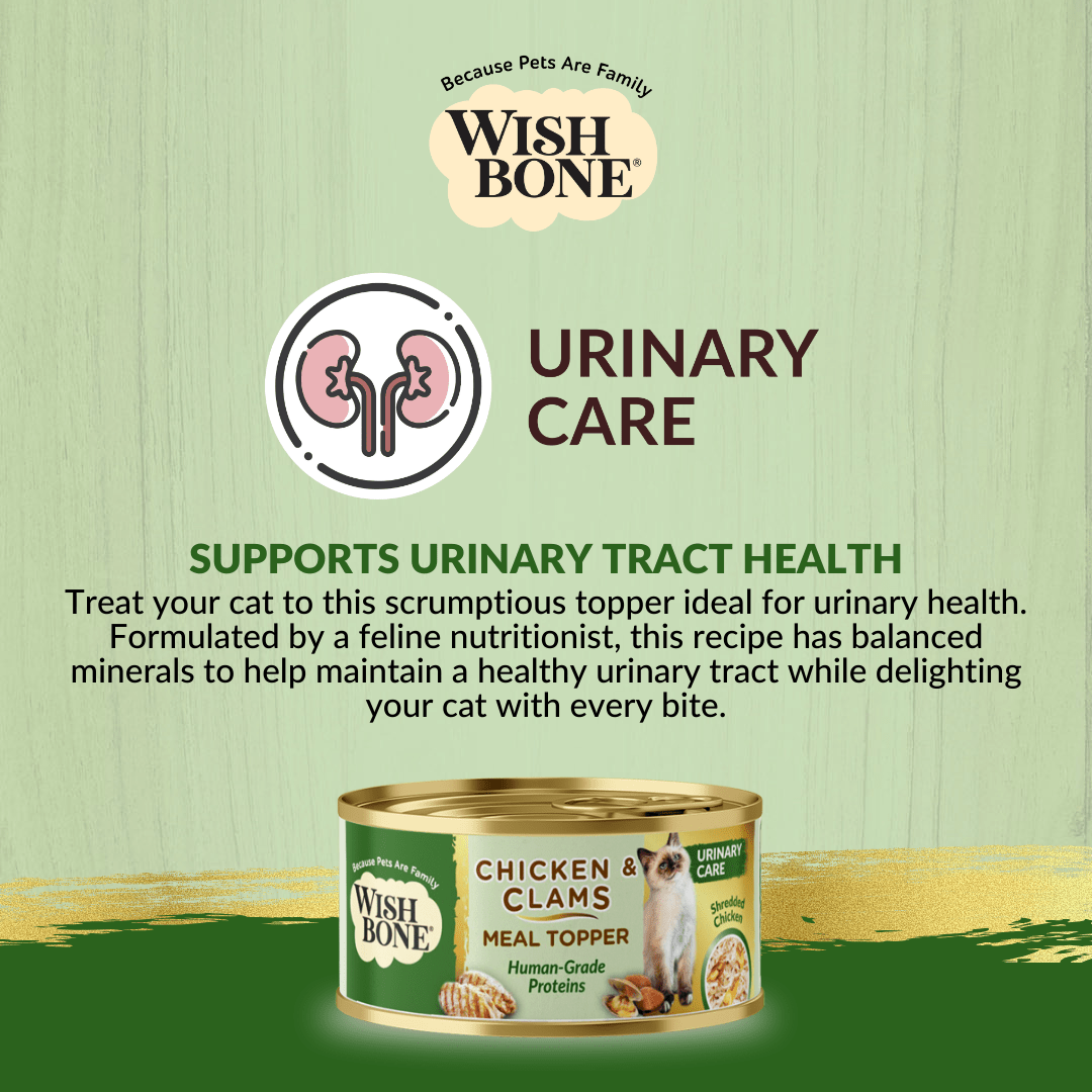 Wishbone Chicken & Clams - Cat Urinary Care Topper in Cans 85g - Wishbone Pet Foods NZ