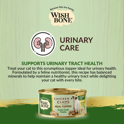 Wishbone Chicken & Clams - Cat Urinary Care Topper in Cans 85g - Wishbone Pet Foods NZ