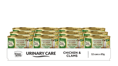 Wishbone Chicken & Clams - Cat Urinary Care Topper in Cans 85g - Wishbone Pet Foods NZ