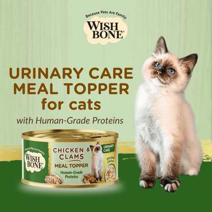 Wishbone Chicken & Clams - Cat Urinary Care Topper in Cans 85g - Wishbone Pet Foods NZ