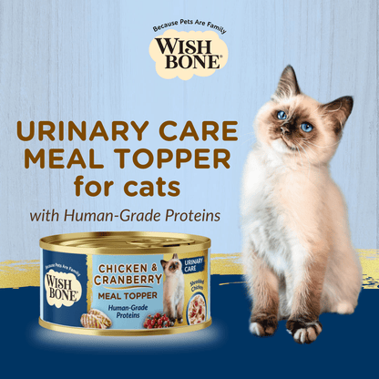Wishbone Chicken & Cranberry - Cat Urinary Care Topper in Cans 85g - Wishbone Pet Foods NZ