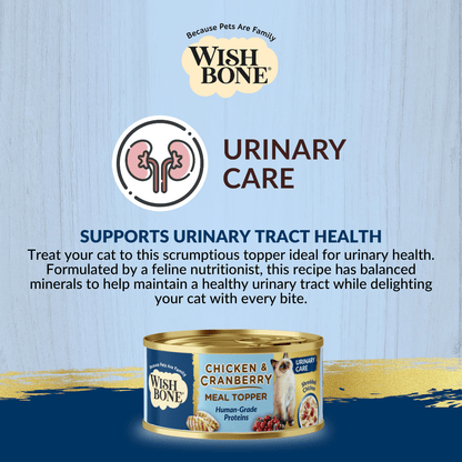 Wishbone Chicken & Cranberry - Cat Urinary Care Topper in Cans 85g - Wishbone Pet Foods NZ