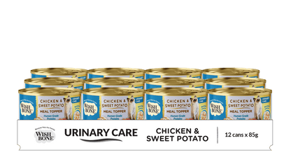 Wishbone Chicken & Sweet Potato - Cat Urinary Care Topper in Cans 85g - Wishbone Pet Foods NZ