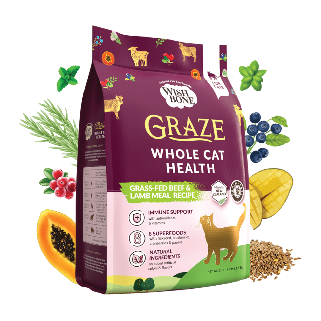 Premium beef and lamb dry cat food
