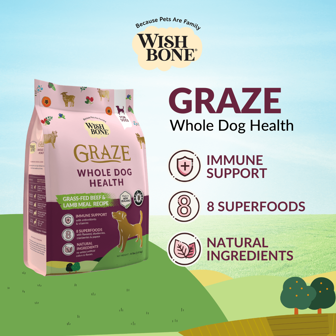 Wishbone Graze New Zealand Beef & Lamb Dog Food 9kg bag