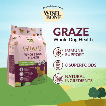 Wishbone Graze New Zealand Beef & Lamb Dog Food 9kg bag