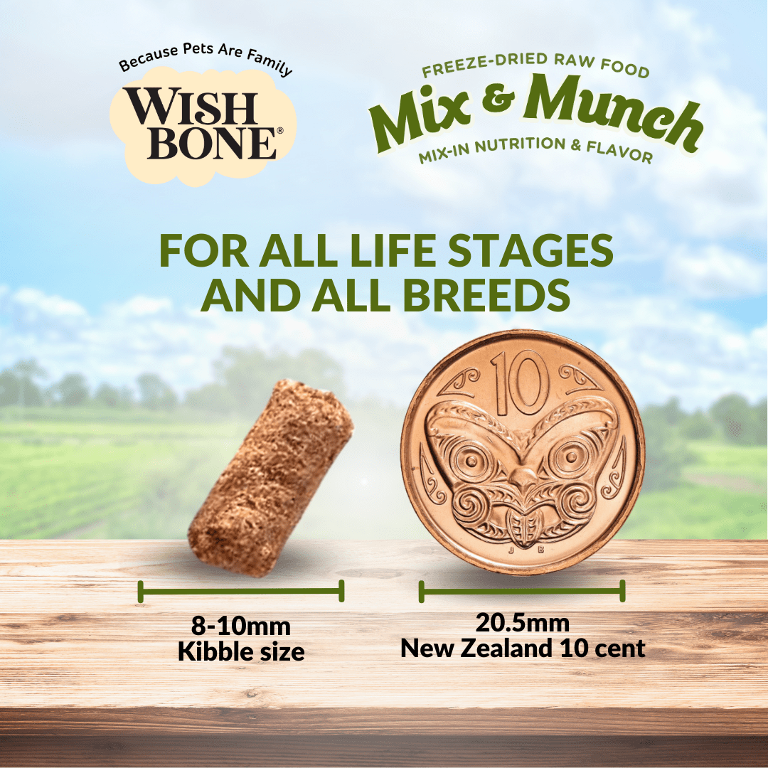 Wishbone Lamb, Goat & Chicken Freeze - Dried Raw Topper for Cats 350g - Wishbone Pet Foods NZ