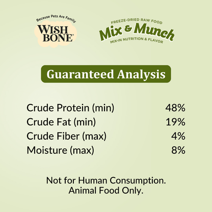 Wishbone Lamb, Goat & Chicken Freeze - Dried Raw Topper for Dogs 350g - Wishbone Pet Foods NZ