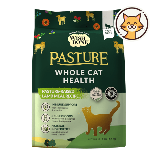 Wishbone Pasture for Cats - New Zealand Lamb 1.8kg, 4.5kg - Wishbone Pet Foods NZ
