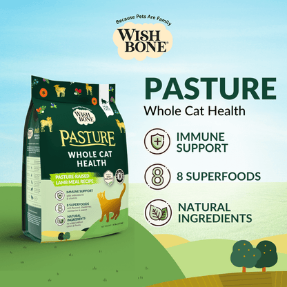 Wishbone Pasture for Cats - New Zealand Lamb 1.8kg, 4.5kg - Wishbone Pet Foods NZ
