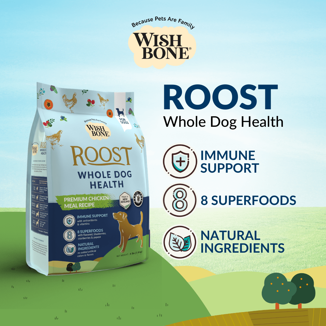 Wishbone Roost for Dogs - New Zealand Chicken 1.8kg, 9kg - Wishbone Pet Foods NZ