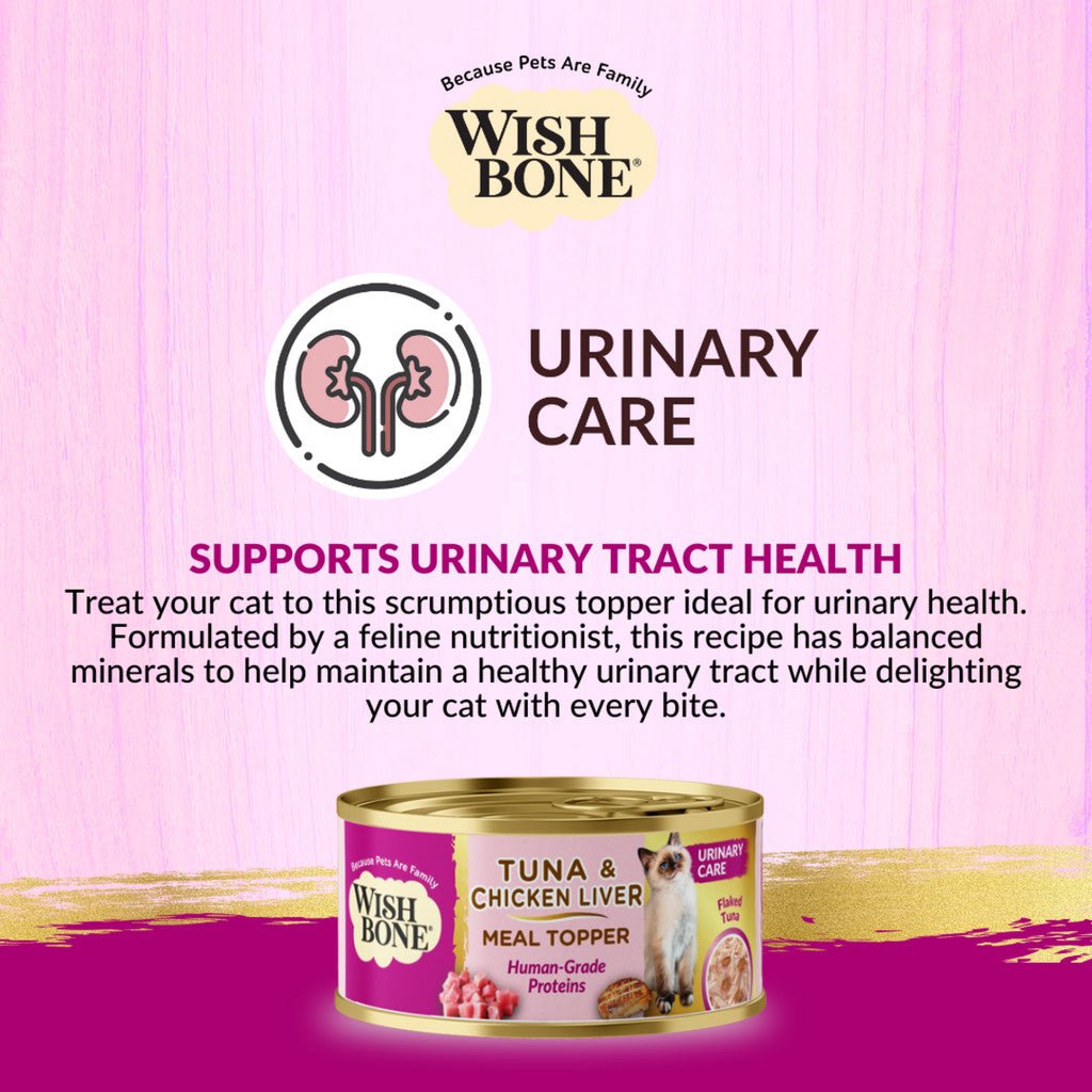 Wishbone Tuna & Beef - Cat Urinary Care Topper in Cans 85g - Wishbone Pet Foods NZ