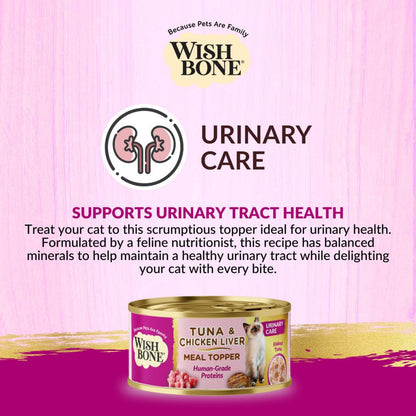 Wishbone Tuna & Beef - Cat Urinary Care Topper in Cans 85g - Wishbone Pet Foods NZ