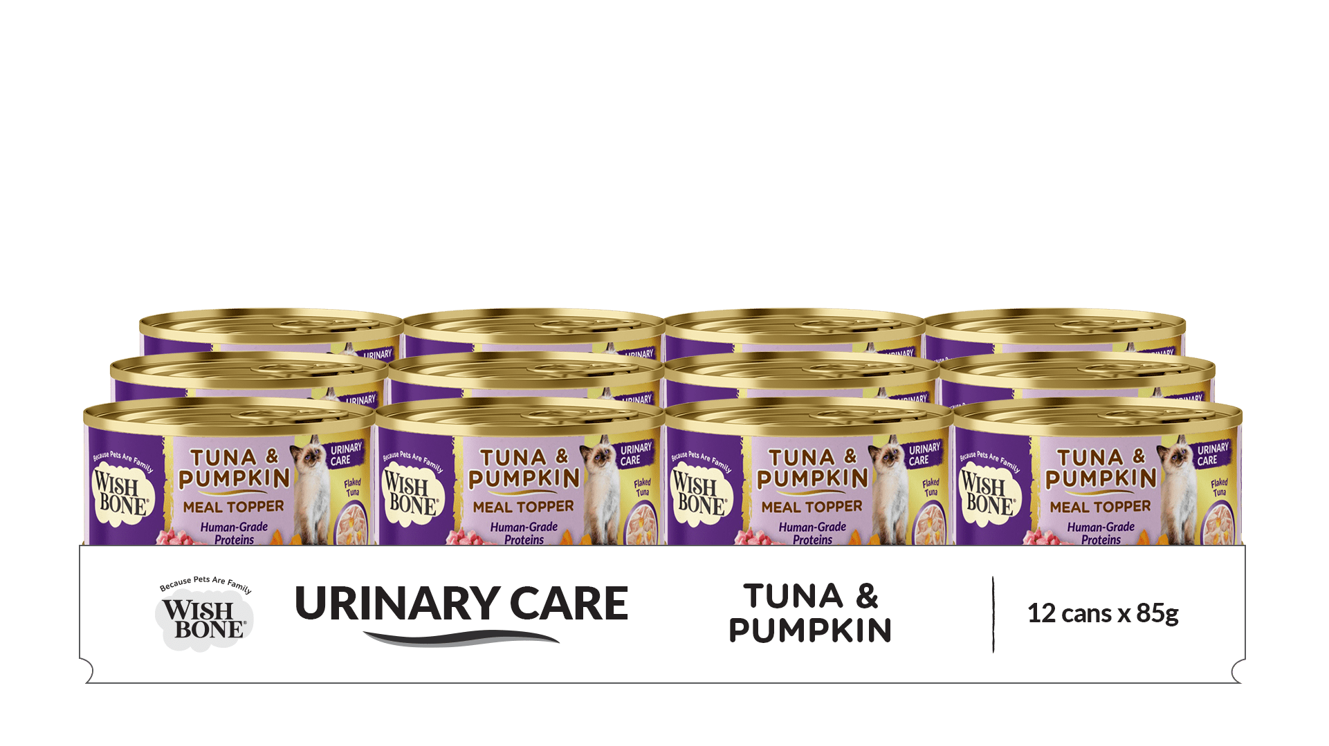 Wishbone Tuna & Pumpkin - Cat Urinary Care Topper in Cans 85g - Wishbone Pet Foods NZ