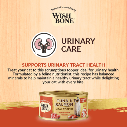 Wishbone Tuna & Salmon - Cat Urinary Care Topper in Cans 85g - Wishbone Pet Foods NZ