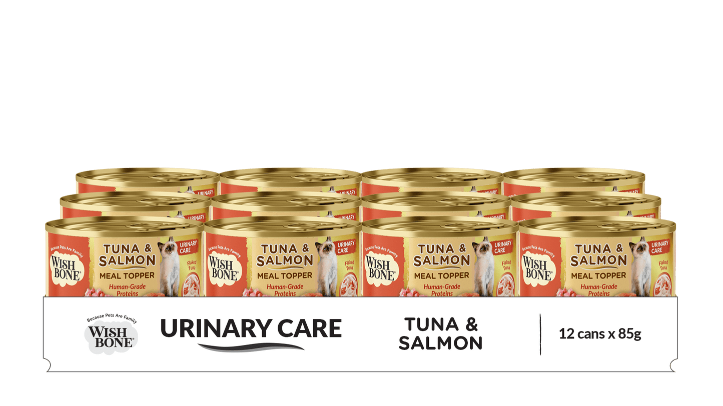 Wishbone Tuna & Salmon - Cat Urinary Care Topper in Cans 85g - Wishbone Pet Foods NZ