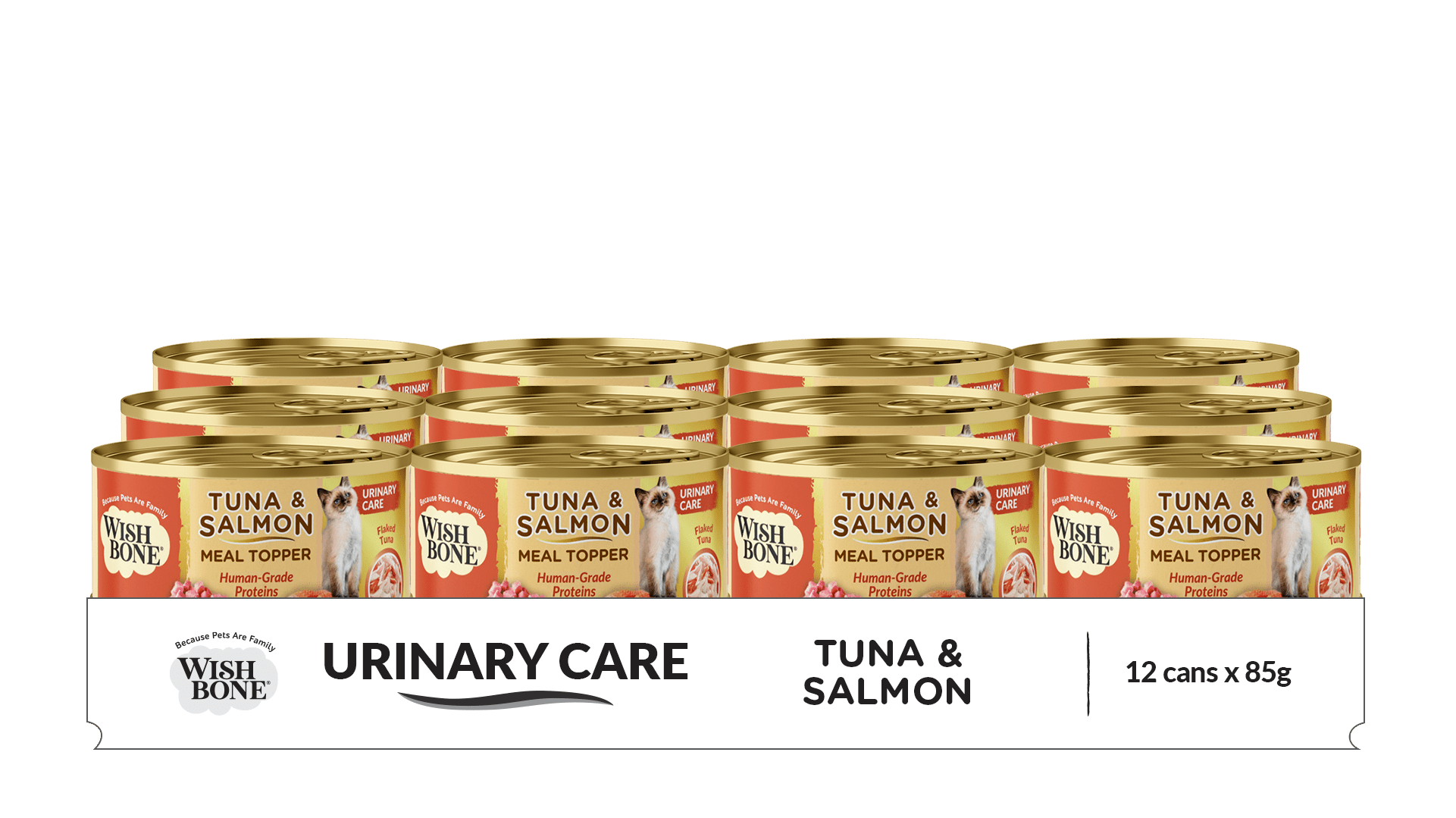Wishbone Tuna & Salmon - Cat Urinary Care Topper in Cans 85g - Wishbone Pet Foods NZ